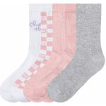 Pepperts Dívčí ponožky s BIO bavlnou, 5 párů bílá / bílo růžová / šedá / růžová – Zboží Mobilmania