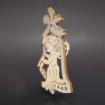 AMADEA Dřevěná ozdoba 3D zvonek anděl s píšťalou 9 cm – Hledejceny.cz