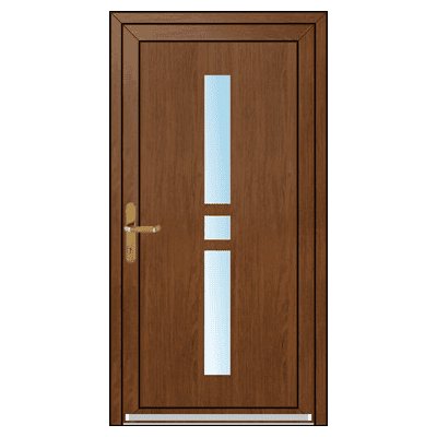 OknaDvereNaMiru.cz Vchodové plastové dveře STYL Megan ořech 90 x 205 cm – Sleviste.cz