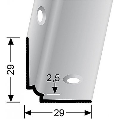 Küberit Schodový vnitřní profil Stříbro F4 – Zboží Mobilmania