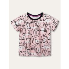 Winkiki kids Wear dívčí tričko Art světle-růžová