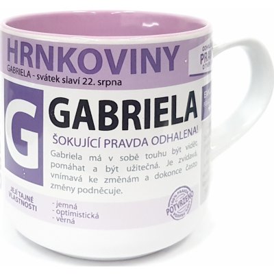 Nekupto Hrnkoviny Hrnek se jménem Gabriela 400 ml od 149 Kč - Heureka.cz