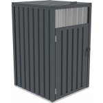 G21 Přístřešek na popelnice 240 l antracitový plechový 73 × 121 × 82 cm – Zboží Dáma