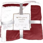 Aaryans deka s beránkem Sherpa vínová 150x200 – Zboží Mobilmania