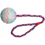 Trixie neonový míč na šňůře mechová guma 6 cm / 30 cm – Zboží Dáma