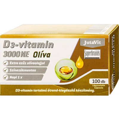 JutaVit Vitamin D3 3000 IU Olive 100 tablet – Hledejceny.cz