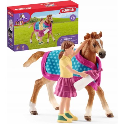 Schleich 42361 Hříbě s dekou a dívka