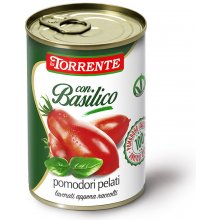 La Torrente loupaná celá rajčata s bazalkou 400g