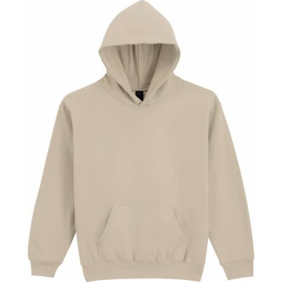 Gildan dětská mikina s kapupí Midweight písková – Zboží Mobilmania