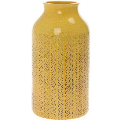 VÁZA ORNAMENT ŽLTÁ KERAMIKA 9.5*9.5*17.5CM – Hledejceny.cz