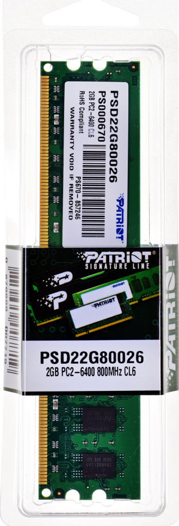 PATRIOT Signature Line DDR2 2GB 800MHz CL6 PSD22G80026