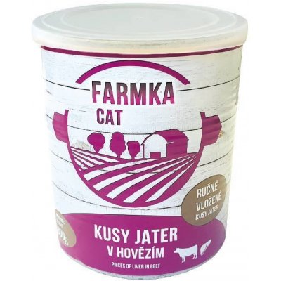 Farmka Cat kusy jater v hovězím 0,8 kg