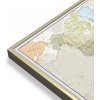 Nástěnné mapy Maps International Svět - nástěnná politická mapa 197 x 117 cm Varianta: mapa v hliníkovém rámu, Provedení: zlatý matný rám