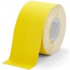 Stavební páska FLOMA Standard Removable Korundová snímatelná protiskluzová páska 18,3 m x 10 cm x 0,7 mm žlutá