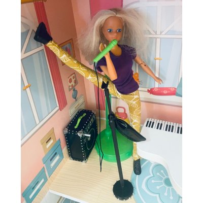 Barbie Tričko a legíny fialové a žluté – Zboží Mobilmania