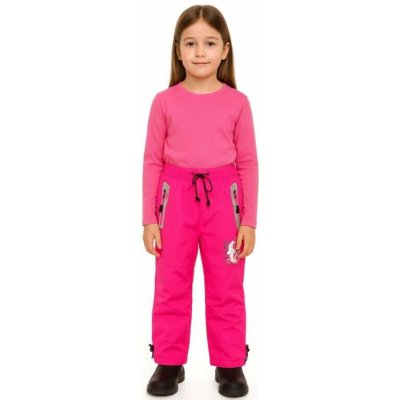 Kugo Dívčí šusťákové kalhoty zateplené BU621 růžové – Zboží Dáma