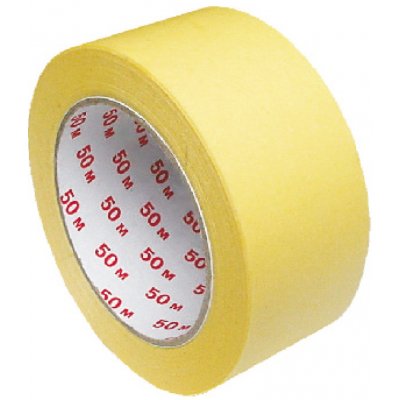 COpack Lepicí maskovací krepová páska 50 m x 50 mm žlutá – Zboží Mobilmania