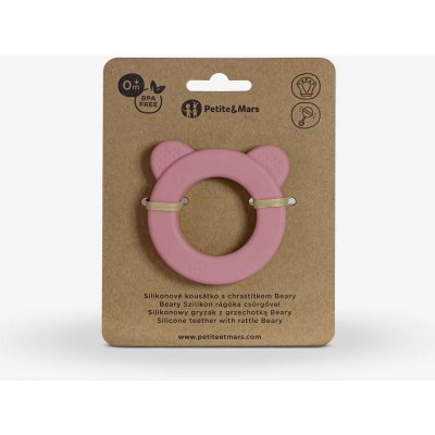Petite&Mars silikon s chrastítkem Beary Dusty Rose – Zboží Dáma Petite&Mars silikon s chrastítkem Beary Dusty Rose – Zboží Dáma