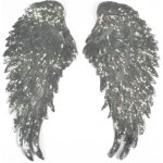 Takoy Nažehlovačka flitrovaná křídla 33,5 cm stříbrná – Zboží Dáma