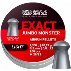 Diabolky JSB Exact Jumbo Monster Light 5,52 mm 200 ks