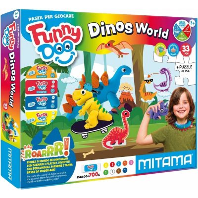 MITAMA Modelovací hmota FUNNY DOO DINOS 33ks – Zboží Dáma