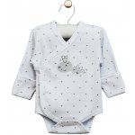 Zavinovací dívčí body s dlouhým rukávem z bavlny hvězdičky Dino bílé LORITA – Hledejceny.cz