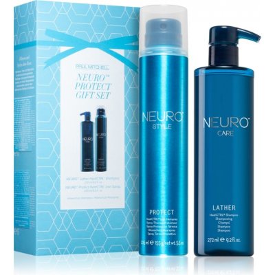 Paul Mitchell Neuro Protect Lather HeatCTRL Shampoo 272 ml + Protect HeatCTRL Iron Spray tepelná ochrana na suché vlasy 205 ml dárková sada – Zboží Mobilmania