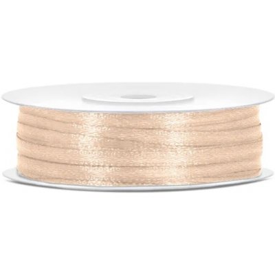 PartyDeco PartyDeco Saténová stuha - Cream 3mm/50m – Sleviste.cz