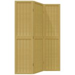 vidaXL Paraván 3dílný hnědý masivní dřevo pavlovnie 358813 – Zboží Mobilmania