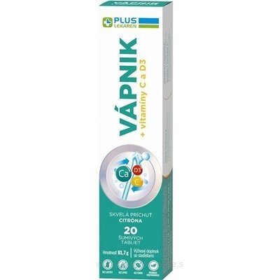 Plus Lékárna Vápník + vitamíny C a D3 šumivé s příchutí citronu 20 tablet – Hledejceny.cz
