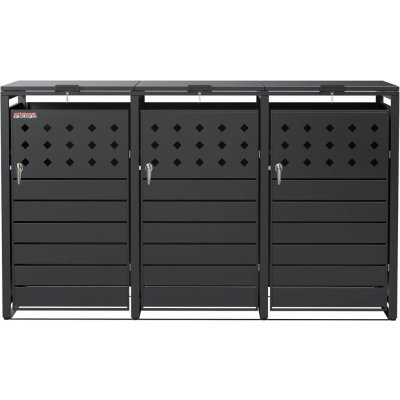 Scorpion elektro s.r.o. Přístřešek na 3 popelnice D14GG3Z antracit – Hledejceny.cz