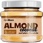 GymBeam Mandlové Máslo s kokosem a bílou čokoládou 340 g – Sleviste.cz
