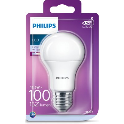 Philips klasik žárovka LED , 12,5W, E27, studená bílá – Zboží Mobilmania