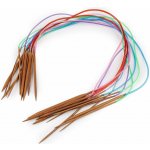 Kruhové jehlice bambusové č. 2-8 Varianta: 15 (7 mm) bambus tmavý, Balení: 1 ks – Hledejceny.cz