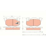 Sada brzdových destiček, kotoučová brzda TRW GDB1033