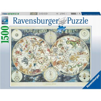 Ravensburger Mapa fantastická zvířata 160037 1500 dílků