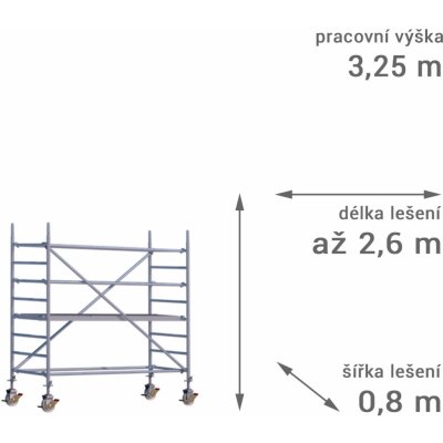 Lešení RUX MOBILO 800 3,25 m 210 cm – Zbozi.Blesk.cz