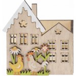 Dekorační ohrádka Kohouti dřevěná 11 x 13 x 7,5 cm – Hledejceny.cz