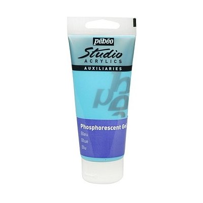 Pebeo č. 114 fosforeskující gel modrý Studio Acrylic 100ml – Zboží Mobilmania