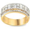 Prsteny iZlato Forever Zlatý briliantový prsten s bagetou diamanty Jadore IZBR294