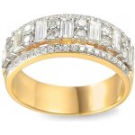 iZlato Forever Zlatý briliantový prsten s bagetou diamanty Jadore IZBR294 – Zboží Mobilmania