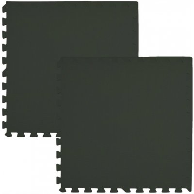 Divio Pěnový koberec MAXI COLOR 2 ks 62x62x1 cm černá – Zboží Mobilmania