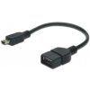 Adaptér a redukce k mobilu Digitus Adaptérový kabel USB 2.0, OTG, typ mini B - A M/F, 0,2m, USB 2.0, bl AK-300310-002-S
