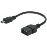 Digitus Adaptérový kabel USB 2.0, OTG, typ mini B - A M/F, 0,2m, USB 2.0, bl AK-300310-002-S – Zboží Živě