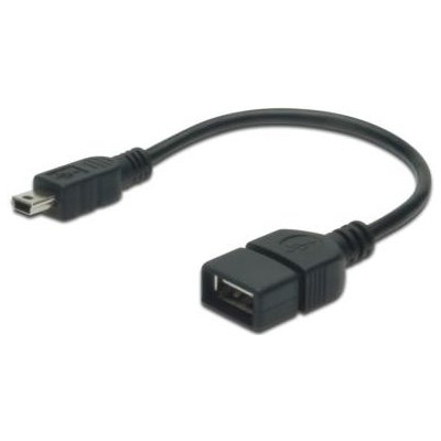 Digitus Adaptérový kabel USB 2.0, OTG, typ mini B - A M/F, 0,2m, USB 2.0, bl AK-300310-002-S – Zbozi.Blesk.cz