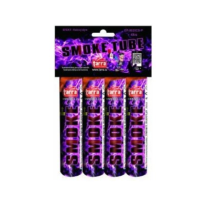 Pyrotechnika dýmovnice Smoke TUBE fialová, 4ks