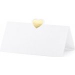 PartyDeco Jmenovky " Zlaté srdce" 10ks – Zboží Mobilmania