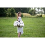 Childhome Mommy Bag Big Canvas Off White Stripes černá/zlatá – Zboží Dáma