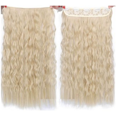 Vlasy clip in 130 g - blond vlasové příčesky vlnité 55 cm – Hledejceny.cz