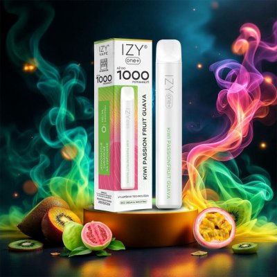 IZY VAPE IZY ONE+ Kiwi Passionfruit Guava 0 mg 1000 potáhnutí – Zboží Dáma